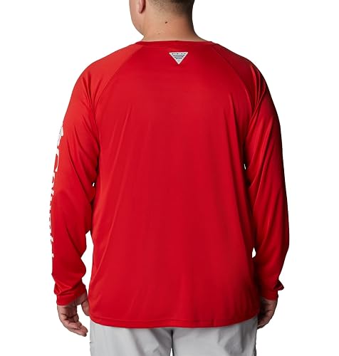 Columbia Sportswear Men's Terminal Tackle Long Sleeve Shirt, Key West/Vivid Blue Logo, Small