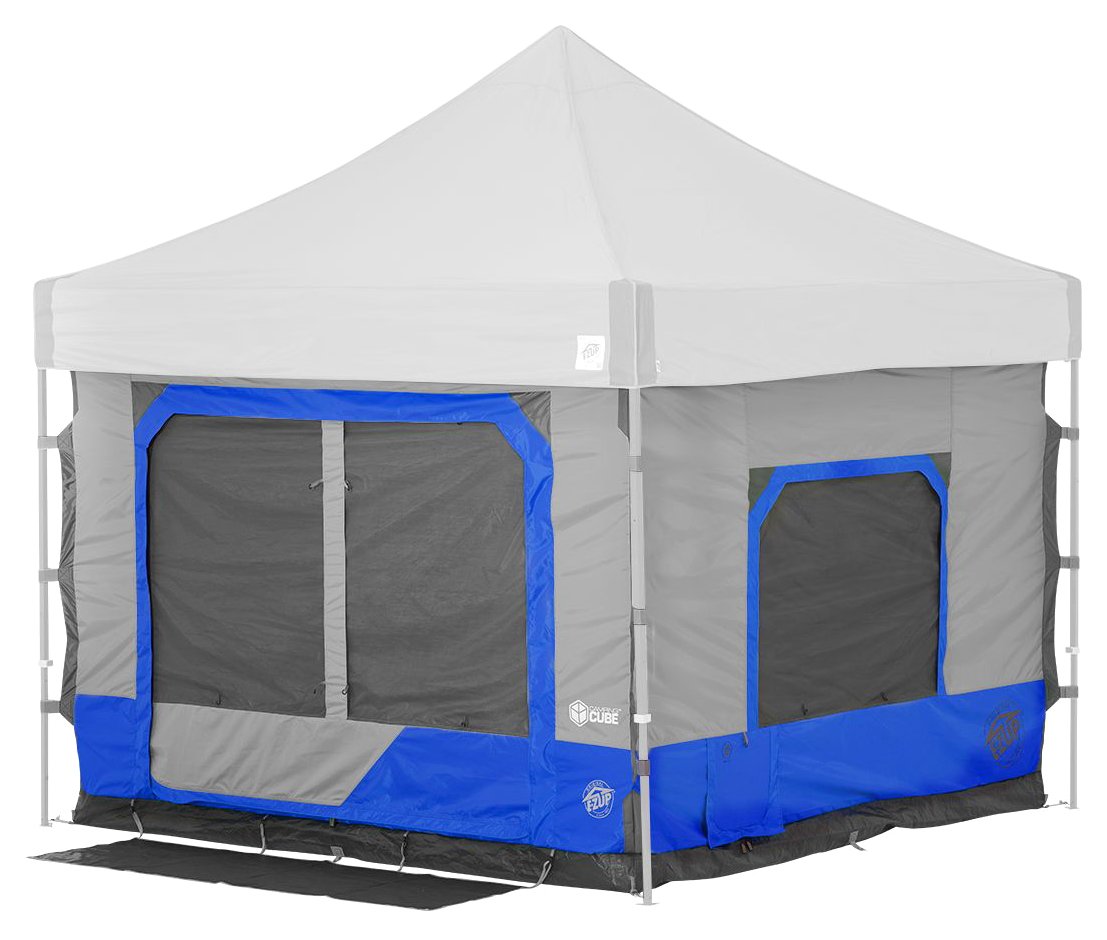E-Z UP Inc Camping Cube 6.4 Tienda de campaña para Exteriores, Splash - Azul Real - Tienda de cabina