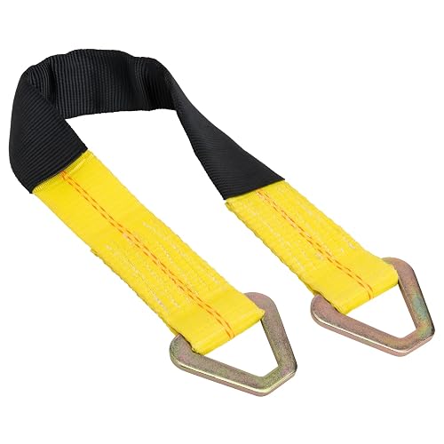 Keeper - Correa de Amarre de Eje Premium de 2 x 24 Pulgadas con Anillos en D, 3 Libras. Límite de Carga de Trabajo y 10 Libras. Resistencia a la Rotura, un Color