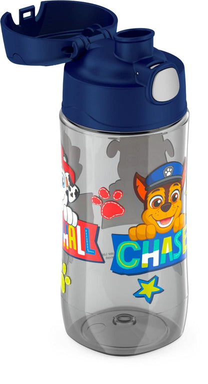 THERMOS FUNTAINER Botella de hidratación de plástico de 16 onzas con boquilla, Patrulla Canina