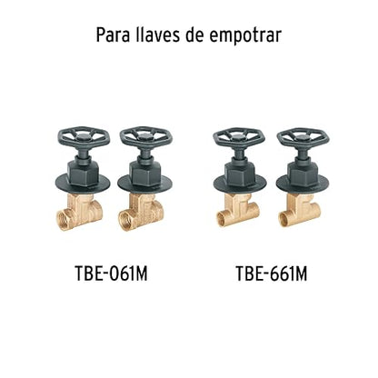 Foset Tubig TBMR-61M, Juego de 2 manerales para regadera tipo volante color negro líneaTubig
