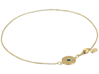 Alex and Ani Path of Symbols Adjustable Ring for Women, Evil Eye Charm, .925 Sterling Silver, Fits Ring Sizes 6 to 9