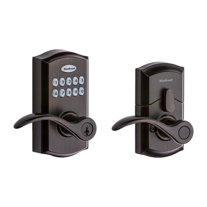Kwikset SmartCode 955 - Cerradura electrónica para puerta, Tradicional, Venetian Bronze