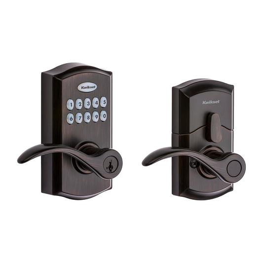Kwikset SmartCode 955 - Cerradura electrónica para puerta, Tradicional, Venetian Bronze