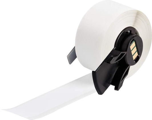 Brady Cinta de etiquetas de vinilo multiusos para impresoras M610, M611, M710, BMP61 y BMP71, 1 pulgada x 50 pies, color blanco. M6C-1000-439