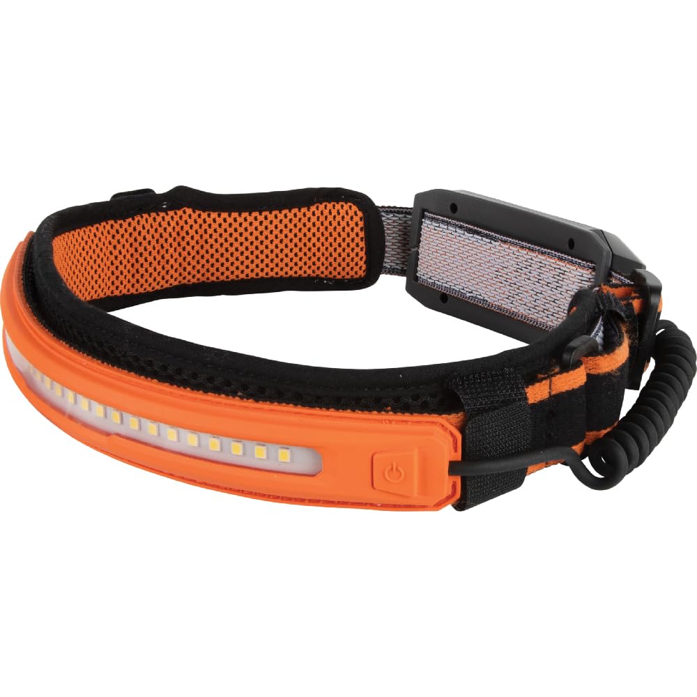 Klein Tools 56308 Linterna LED Frontal, recargable, de Haz Amplio con correa, 575 lúmenes
