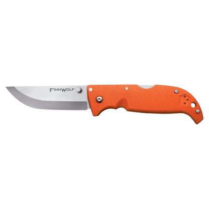 Cold Steel Finn Wolf AUS8A - Cuchillo Plegable de Caza con Mango de Color Naranja de 11 cm, AUS8A