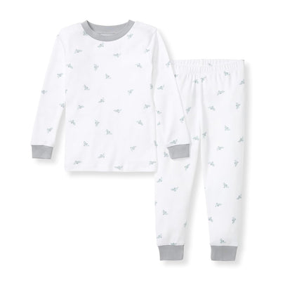 Burt's Bees Baby pijama de 2 piezas de algodón orgánico - Blue dorado Bee - 8 Años