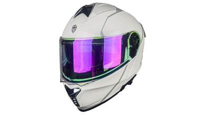 KOV Casco Thunder Waves Blanco ABATIBLE para Moto Certificado Dot