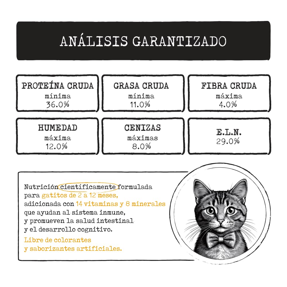 Prime Care Alimento para Gato 1.5 kg, Ideal para Gatitos de 2 a 12 Meses