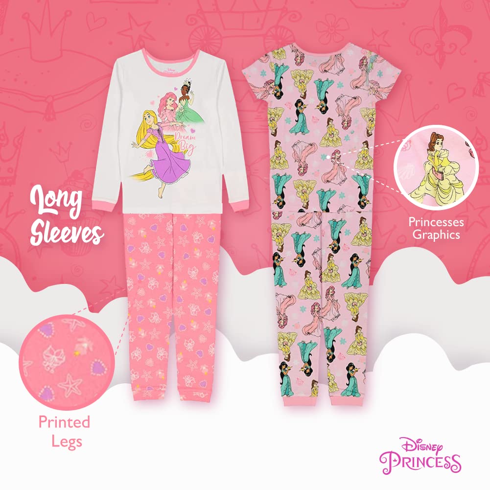 Disney 6-Piece Snug-fit Cotton Pajama Set, Soft & Cute for Kids Juego de Pijama niños Unisex