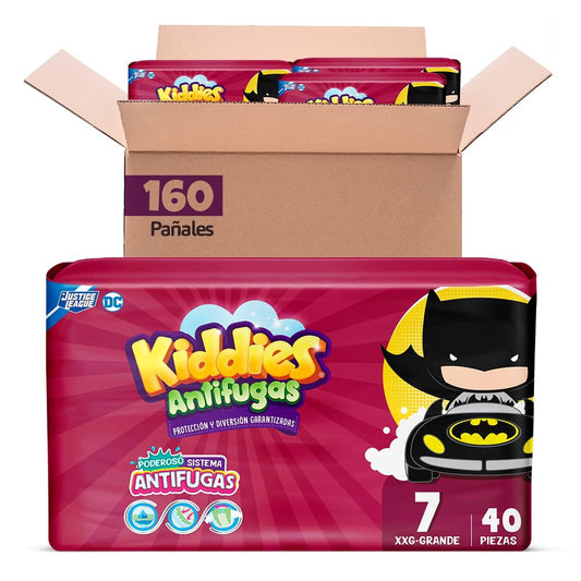 Kiddies Antifugas Pañal Talla 7 XXG Grande 160 pañales