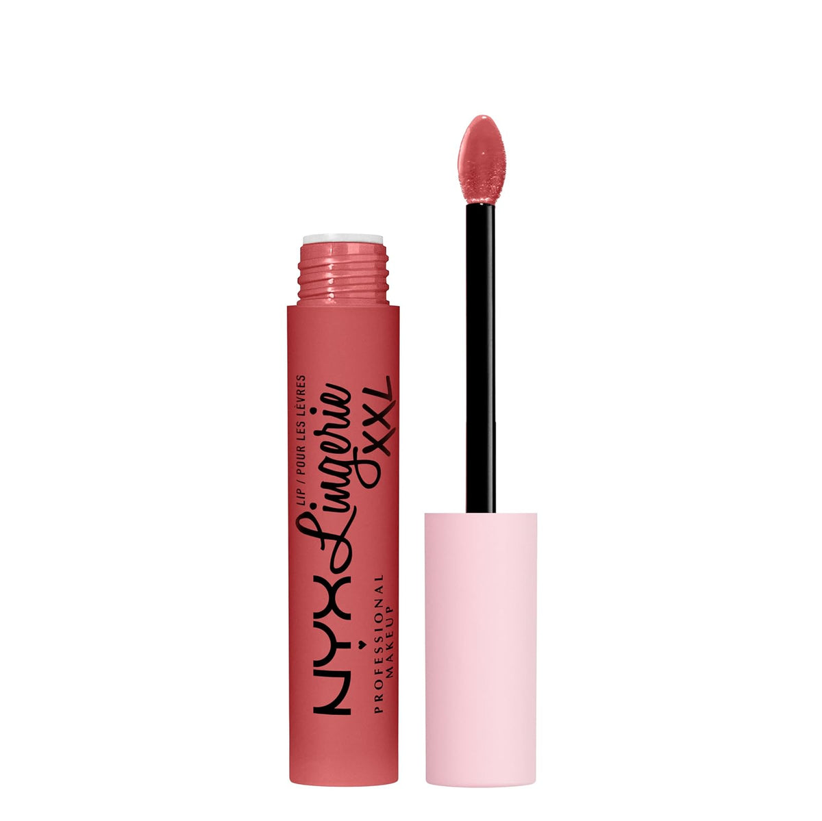 NYX Professional Makeup Lip Lingerie XXL Labial Líquido Mate Tono Rosa Nude - 03 Xxpose Me