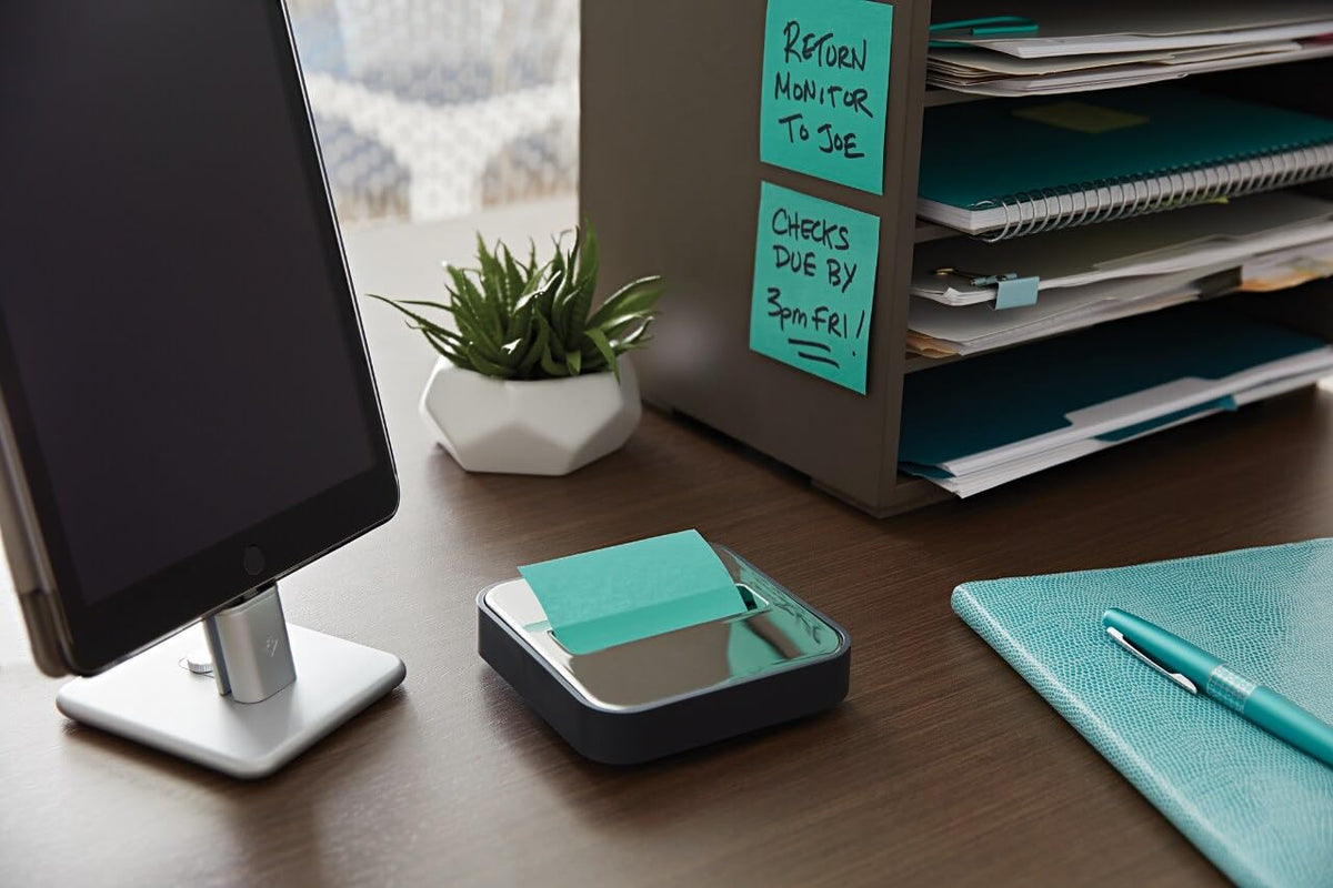 Post-it Black Dispenser Sticky note Dispenser (STL-330-B) | Notas emergentes, útiles para el aula u oficina