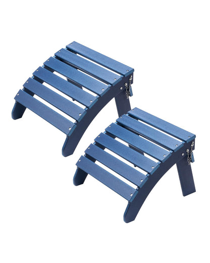 VEVOR - Juego de 2 otomanos Adirondack Adirondack, 18.7 Pulgadas de Largo x 18.9 Pulgadas de Ancho x 13.8 Pulgadas de Alto, otomana Plegable de plástico de Alta Densidad, reposapiés Resistente a la