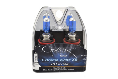 Hella H11LL Foco Halógeno de Larga Duración 12V 55W - Extreme White XB - 55W - Estuche de plástico doble