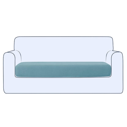 Ouka Funda de Cojín Elástica para Sofá, Reversible - Azul claro - Large
