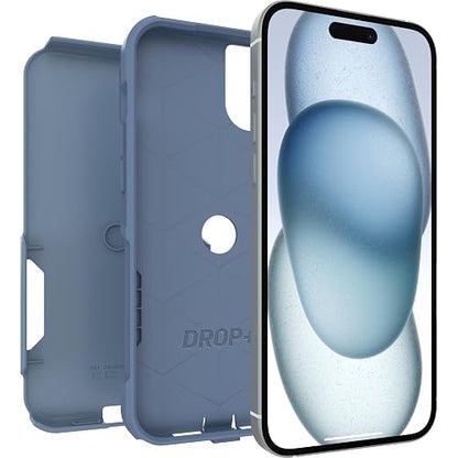 OtterBox - Funda para iPhone 15 Plus y iPhone 14 Plus de la Serie Commuter – Denim nítido (Azul), Delgada y Resistente, Apta para el Bolsillo, con protección de Puerto