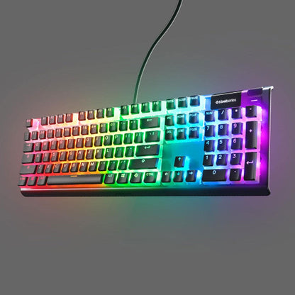 SteelSeries PRISMCAPS - Teclas Estilo pudín de Doble Tiro, termoplástico PBT Duradero, Compatible con una Amplia Gama de teclados mecánicos, Color Negro.