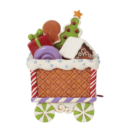 Enesco Jim Shore Heartwood Creek Gingerbread - Figura de Tren de Navidad de Resina de Piedra Pintada a Mano, Cifras de Papá Noel coleccionables, Estatua de decoración del hogar, 5.25 Pulgadas