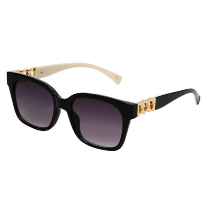 Nine West Katia - anteojos de sol cuadradas para mujer, Negro -, 55 mm