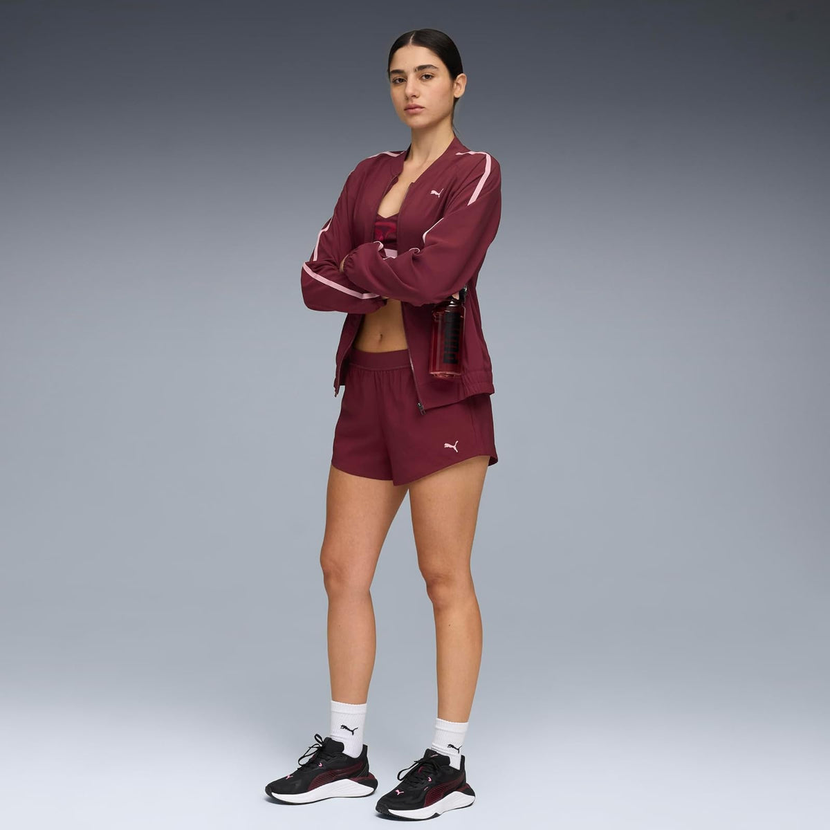 PUMA W Strong Floral Ribbon Woven Short - HW 3" Short Mujer