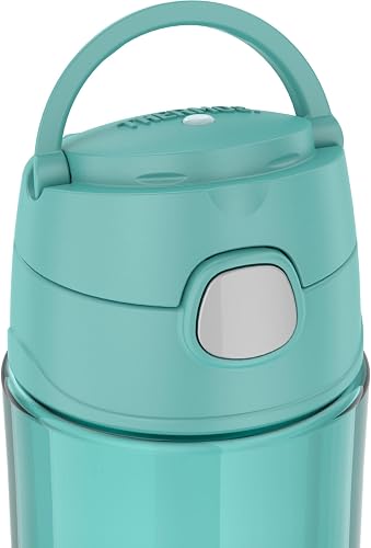 THERMOS FUNTAINER - Botella de hidratación de plástico de 16 onzas con boquilla, color aguamarina