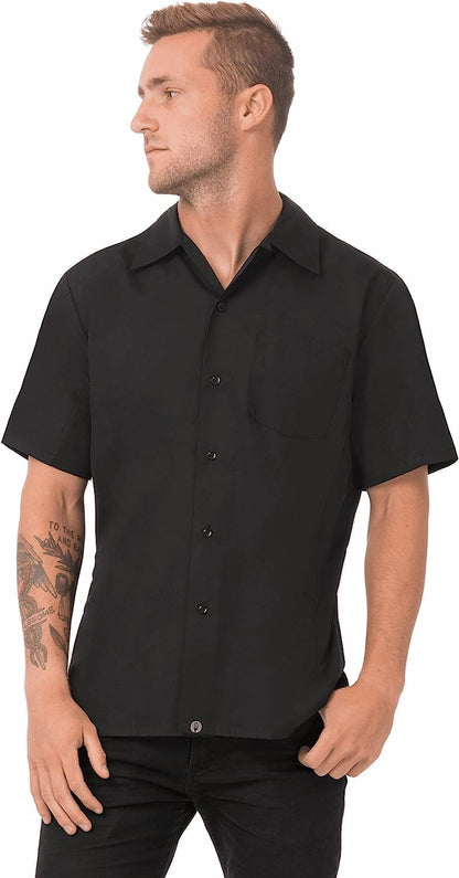 Chef Works Cool Camisas de ventilación para Cocinero, Negro, Large