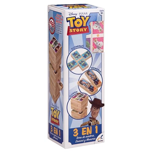 Novelty Corp - Juego de Mesa para Niños Torre de Madera 3 en 1 Toy Story