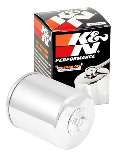 K&N Filtro de Aceite de Alto Rendimiento para Harley Davidson KN-171C, Cromado