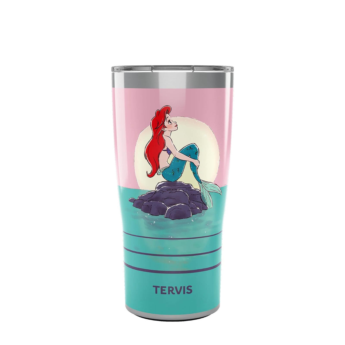 Tervis Traveler Disney La Sirenita Ariel Vaso de Viaje Aislado, Acero Inoxidable - 20 Ounces - Varios colores
