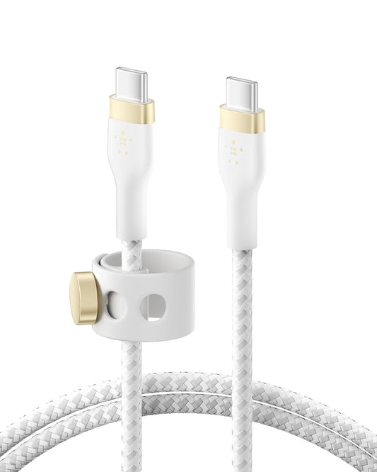 Belkin CAB011bt2MWH Cable Pro Flex USB-C a USB-C con correa 2M Blanco