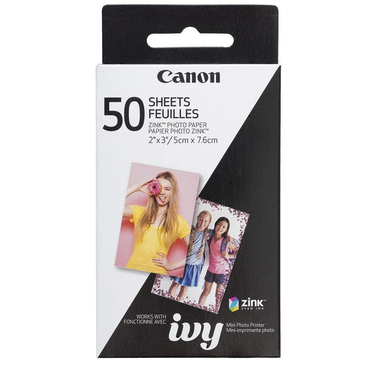 Papel Fotográfico Canon ZINK para Impresora IVY - 50 fotografías