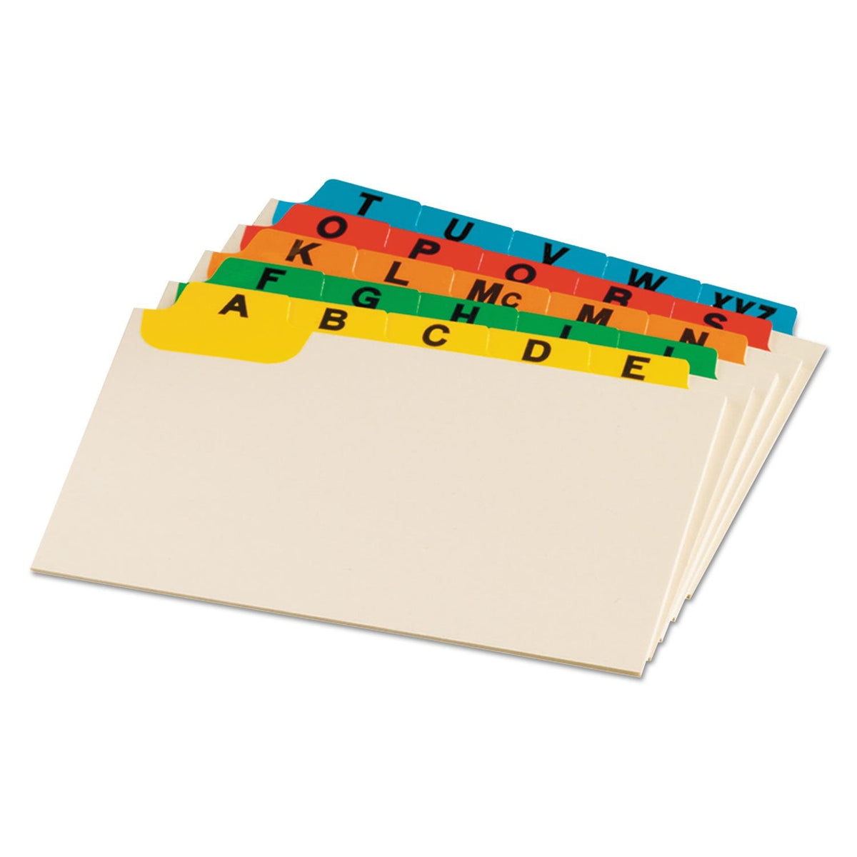 Oxford - Guías para tarjetas de índice con pestañas laminadas, alfabética, A-Z, colores surtidos, tamaño de 3 x 5 pulgadas, 25 guías por juego (3514) - 3" x 5" - A-Z (Colores variados)
