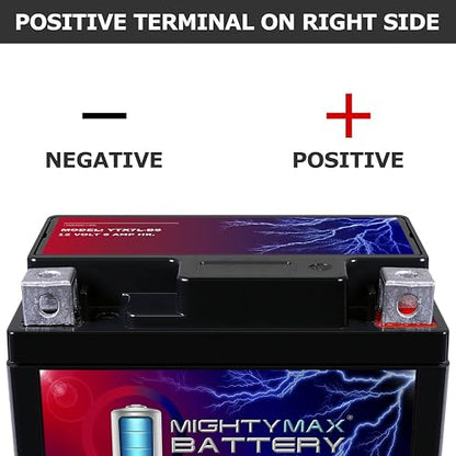 Mighty Max Battery YTX7L-BS -12 V 6 AH, 100 CCA, batería Recargable sin Mantenimiento SLA AGM para Motocicleta