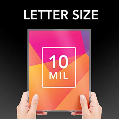 GBC Hojas de laminación, Bolsas de laminación térmica, tamaño Carta, 10 mil, Sellado térmico, Transparente, Paquete de 50 (3200405)
