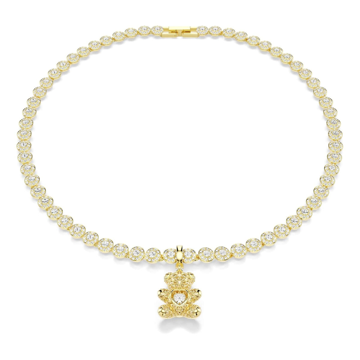 Abalorio de Swarovski Idyllia, corte mixto, color dorado, chapado en oro