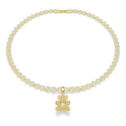 Abalorio de Swarovski Idyllia, corte mixto, color dorado, chapado en oro