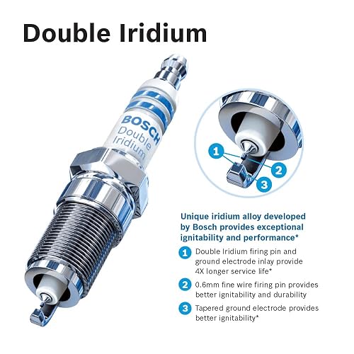 Bosch - Bujía de doble iridio 9616, vida útil hasta 4 veces más larga (paquete de 4)