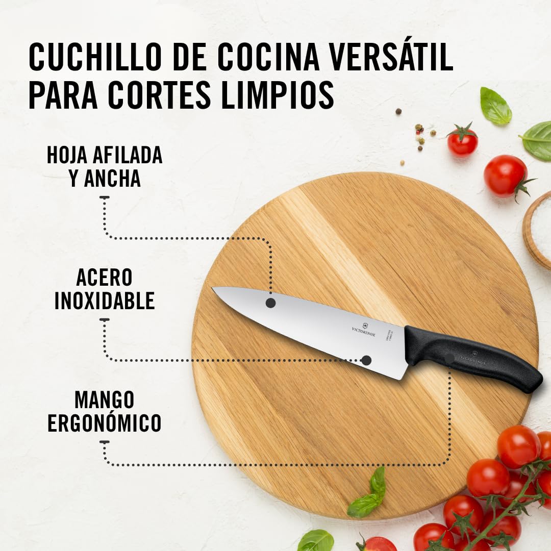 Victorinox Cuchillo para Trinchar, Negro, 20 Centímetros