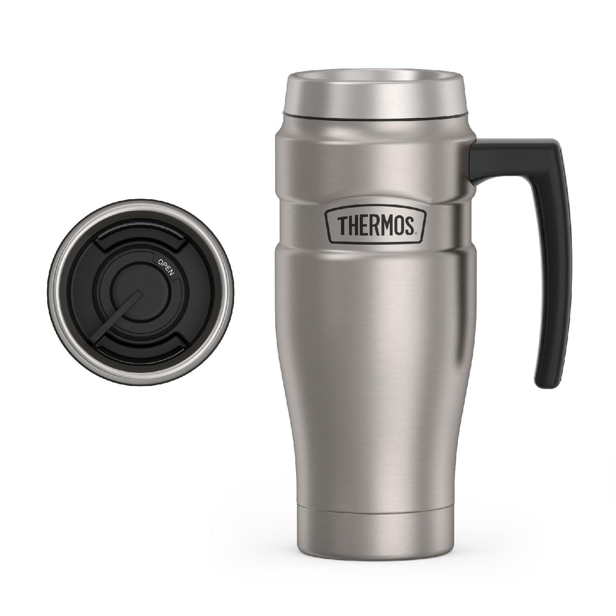 Thermos Stainless King Taza de Viaje Aislada 16 oz Rojo Rústico - Acero inoxidable