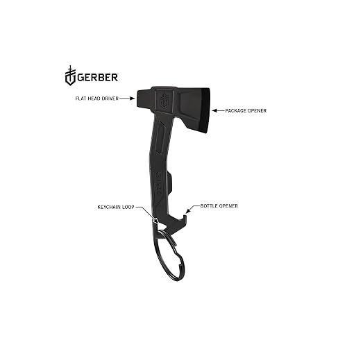 Gerber Llavero Hatchet 1074042 | Negro, 6.6 cm, 20 g, acero inoxidable