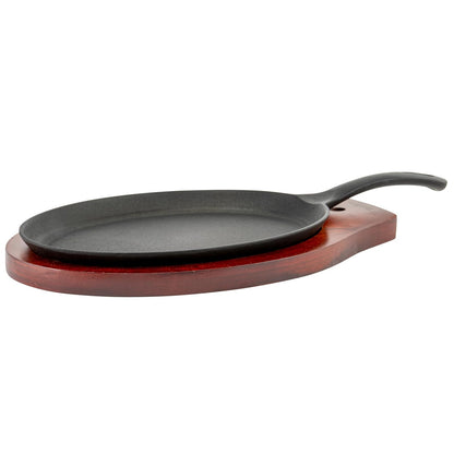 Winco Molcajete Platos y Servidores para Salsa y Fajitas, Negro - 2 Piece - Servidor Fajita
