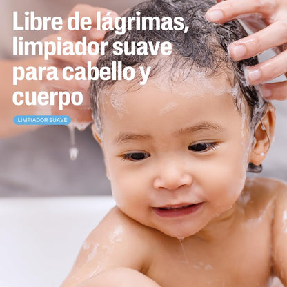 Cetaphil Baby Baño Líquido Rostro Cuerpo Cabello Bebés Piel Sensible 300 ml | Con glicerina y pantenol, limpia sin resecar, ayuda a nutrir, pH y fórmula sin lágrimas desde recién nacido.