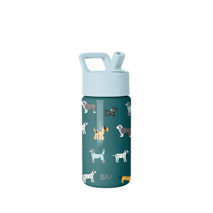 Simple Modern Summit Botella de Agua para Niños con Popote, 530 ml, Confetti - 0.4 Litros - -Dog Days