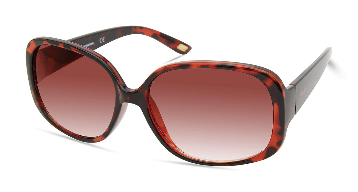 Skechers Women's Sea6167 Square Sunglasses - Habana oscuro - 58 Milímetros