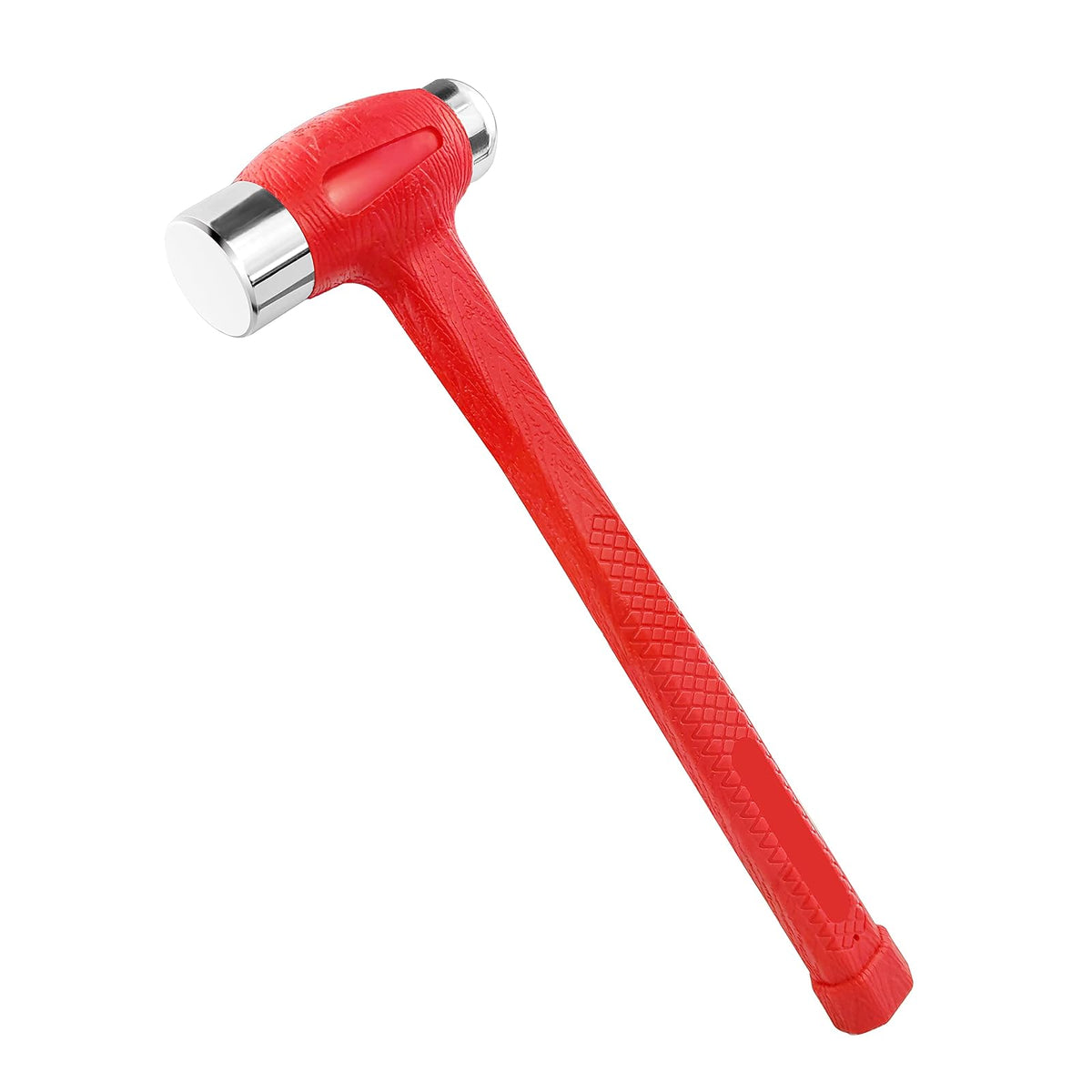 YIYITOOLS - Martillo muerto de 24 onzas (24 onzas), bola de doble cabeza, golpe plano, mango antideslizante, 1.5 libras, naranja (YY-7-001)