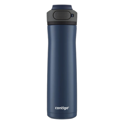 Contigo Botella de Agua Acero Inoxidable 710 ML Azul Gloss Antiderrames Cortland Chill 2.0 Boquilla Protegida con Asa