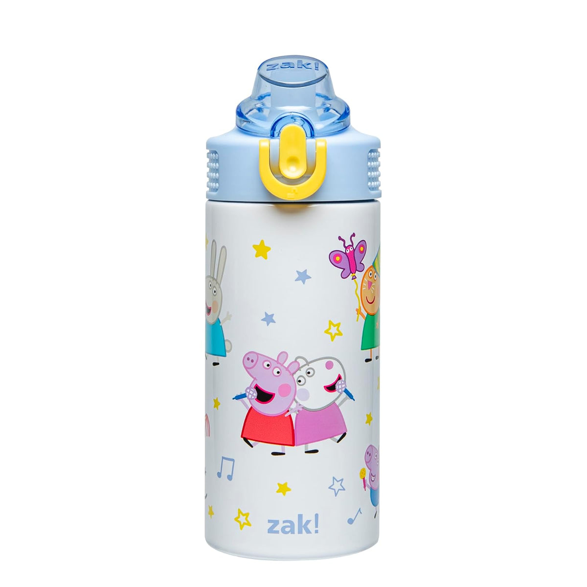 Zak Designs Botella de Agua Infantil de Acero Inoxidable 14 oz - 0.4 Litros - Peppa Pig