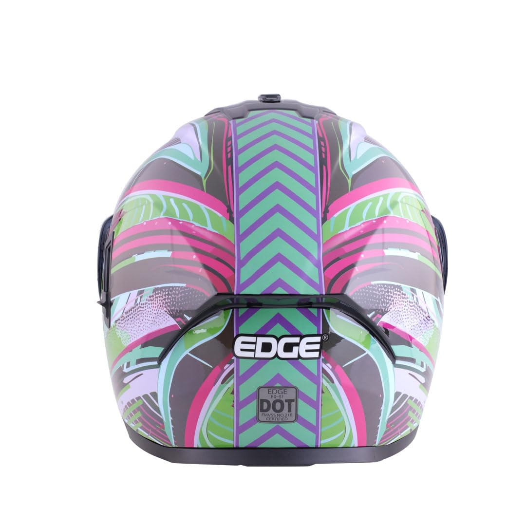Casco ABATIBLE Edge Modelo Alpha Visor Doble ANTIVAHO Certificado Dot Moto - Cascos Motocross Pegatina Pegatinas Protector Mujer Hombre